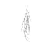Decoris Plastic Spary Grass with Glitters 140cm - Silver